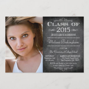 Invitación Clase de la fiesta de graduación 2015 de la foto