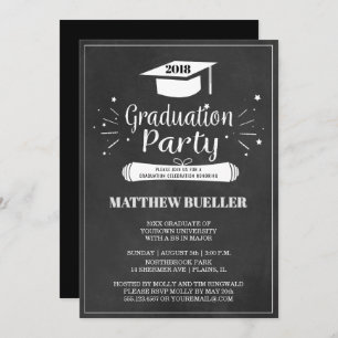 Invitación Clase de la fiesta de graduación 2018 de la