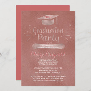 Invitación Clase de la fiesta de graduación subió casquillo