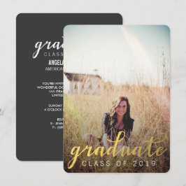 INVITACIÓN CLASE DE LA FOTO DE GRADUACIÓN 2019 INVITE