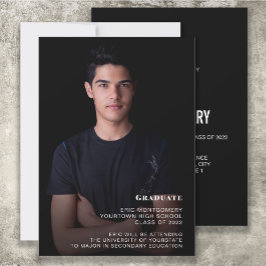 Invitación Clase de la foto del partido de graduación de un n