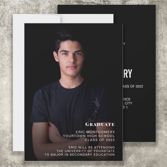 Invitación Clase de la foto del partido de graduación de un n (Subido por el creador)