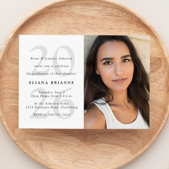 Invitación Clase de la graduación de fotos en blanco negro 20 (Subido por el creador)