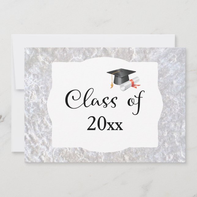 Invitación Clase de Mármol del Año Personalizado (Anverso)