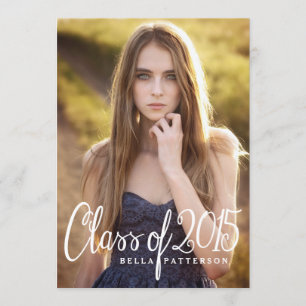 Invitación Clase de moda de la fiesta de graduación fotográfi