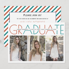 Invitación Clase de terracota de 2023 y foto de graduación ve