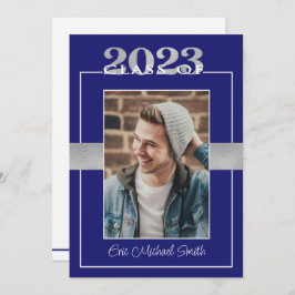 Invitación Clase del Partido de Graduación Azul y Plata 2023