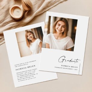 Invitación Clase del Partido de Graduación de Fotografías de