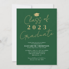Invitación Clase del Partido de Graduación de Oro Verde de 20