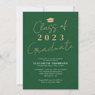 Invitación Clase del Partido de Graduación de Oro Verde de 20