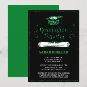 Invitación Clase del Partido de Graduación Verde del Cabo 201