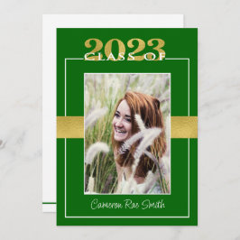 Invitación Clase del Partido de Graduación Verde y Oro de 202