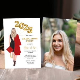 Invitación Clase del Partido Femenino de Graduación de Fotogr