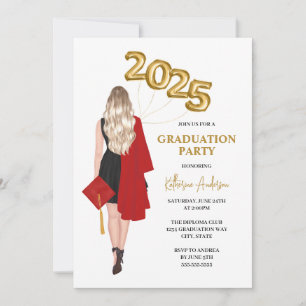 Invitación Clase del Partido Femenino de Graduación de Fotogr