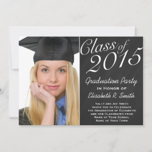 Invitación Clase del retrato del partido de graduación 2015