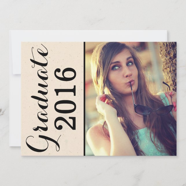 Invitación Clase elegante de graduación de 20xx (Anverso)