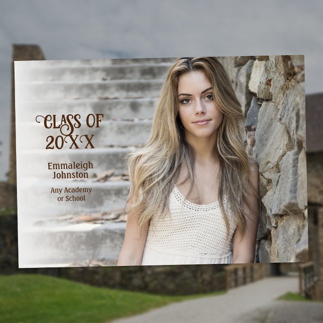 Invitación Clase fotográfica clásica de la fiesta de graduaci (Subido por el creador)