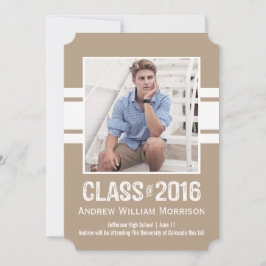 Invitación Clase fotográfica de graduación deportiva de 2016