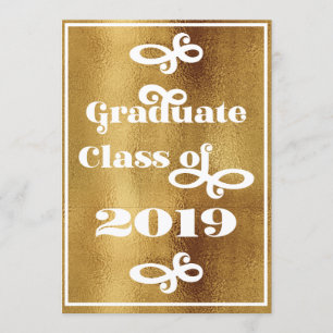 Invitación Clase graduada de fiesta retro del graduado 2019