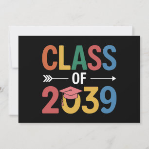 Invitación Clase Groovy De 2039 Graduación Superior 2039