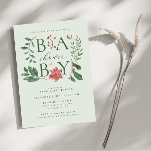 Invitación Clase magistral de flores de invierno para bebé