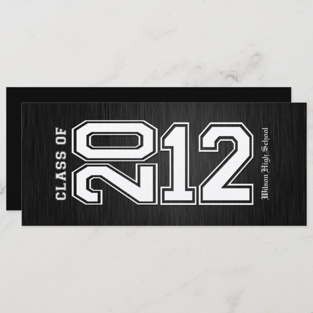 Invitación Clase Metálica de Plata 2012 invita a la graduació (Anverso / Reverso)