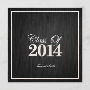 Invitación Clase metálica elegante del oro de la graduación