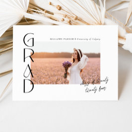 Invitación Clase Minimalista moderna de 2024 6 Graduación fot