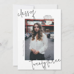 Invitación Clase minimalista Simple Moderna de Graduación 202