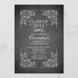 Invitación Clase moderna de la fiesta de graduación 2015