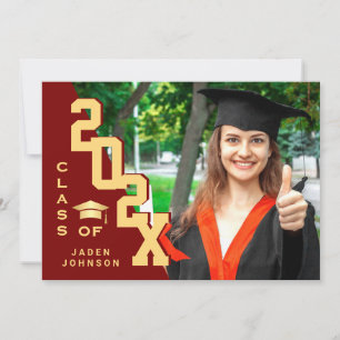Invitación Clase moderna del Partido de Graduación de FOTO Gr