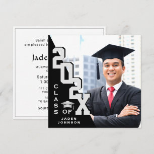 Invitación Clase moderna del Partido de Graduación de FOTO Gr