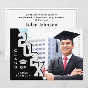 Invitación Clase moderna del Partido de Graduación de FOTO Gr