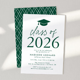 Invitación Clase moderna del Partido Verde de Graduación 2025