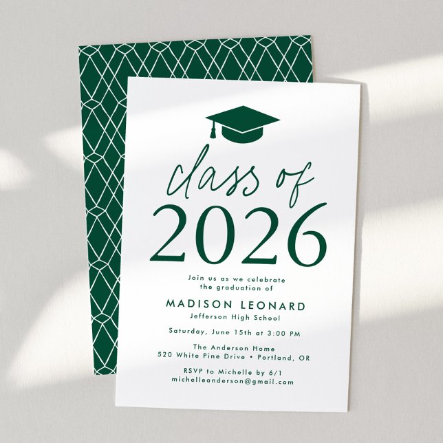 Invitación Clase moderna del Partido Verde de Graduación 2025 (Subido por el creador)