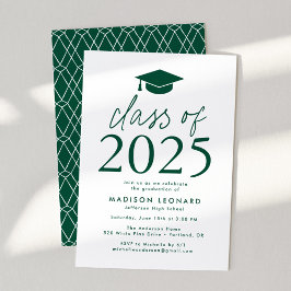 Invitación Clase moderna del Partido Verde de Graduación 2025