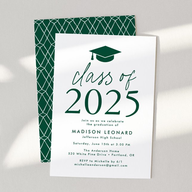 Invitación Clase moderna del Partido Verde de Graduación 2025 (Subido por el creador)
