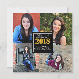 Invitación Clase Personalizada de Foto de Graduación Senior 2