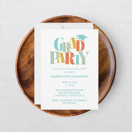 Invitación Clase Retro de Felicitaciones Graduación Foto