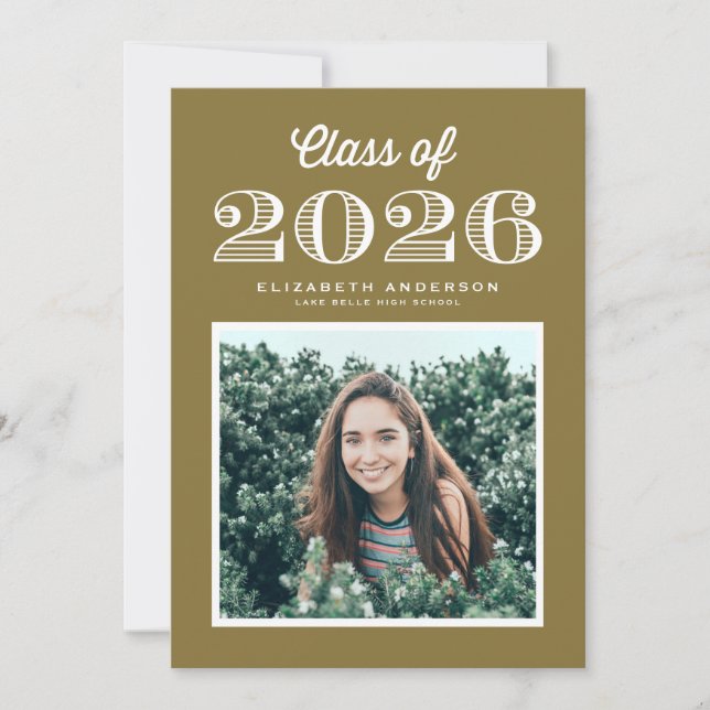 Invitación Clase Retro de Graduación de Oro 2024 (Anverso)