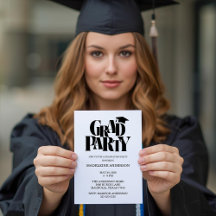 Clase Retró de Graduación Felicitaciones Negro