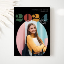 Clase Retro Oval moderna de 2024 Graduación fotogr