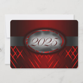 Invitación Clase roja y plateada de 2025 Fiesta