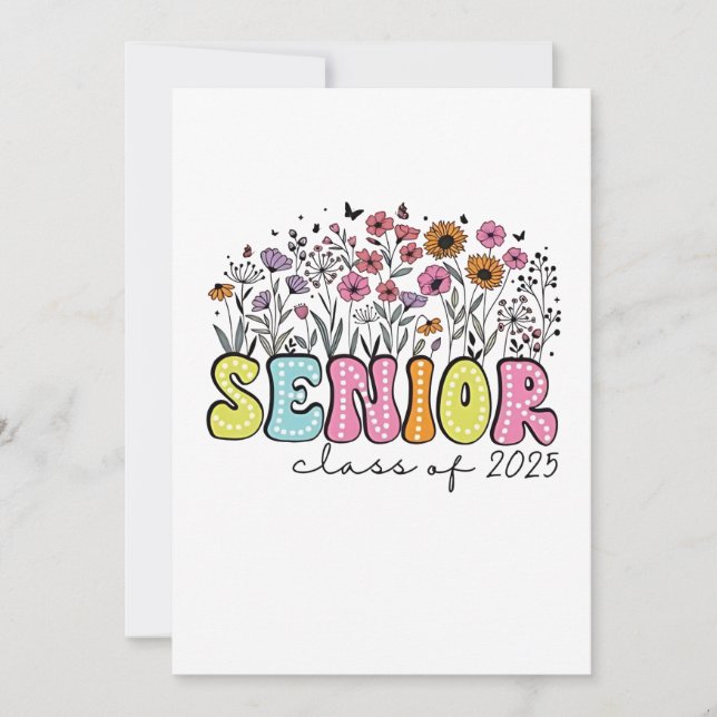 Invitación Clase Senior 2025 de Flores Primavera 2025 (Anverso)