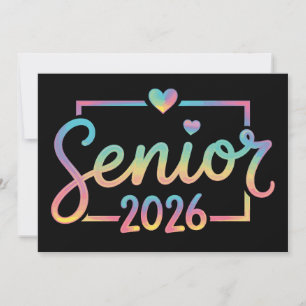 Invitación Clase Superior De 2026 Graduación Tie Dye 26 Gradu