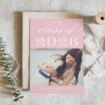 Clase Vintage 2025 Rosa Claro Foto Graduación