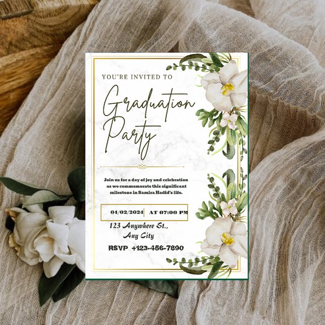 Invitación Clase y Gracia: Una celebración de graduación (Subido por el creador)