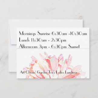 Invitación Clases de Arte Damas Luncheon Garden Tea Invitació