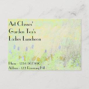 Invitación Clases de Arte Damas Luncheon Garden Tea's