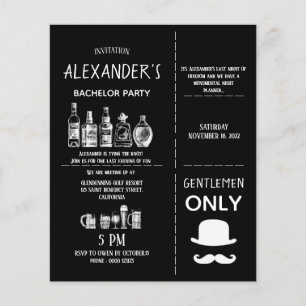 Invitación clásica a la Bachelor Party. Flyer